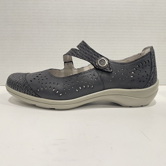 ROMIKA Women's Cassie 55 Charcoal Black Leather Mary Jane Casual Shoes EUC - Picture 6 of 12